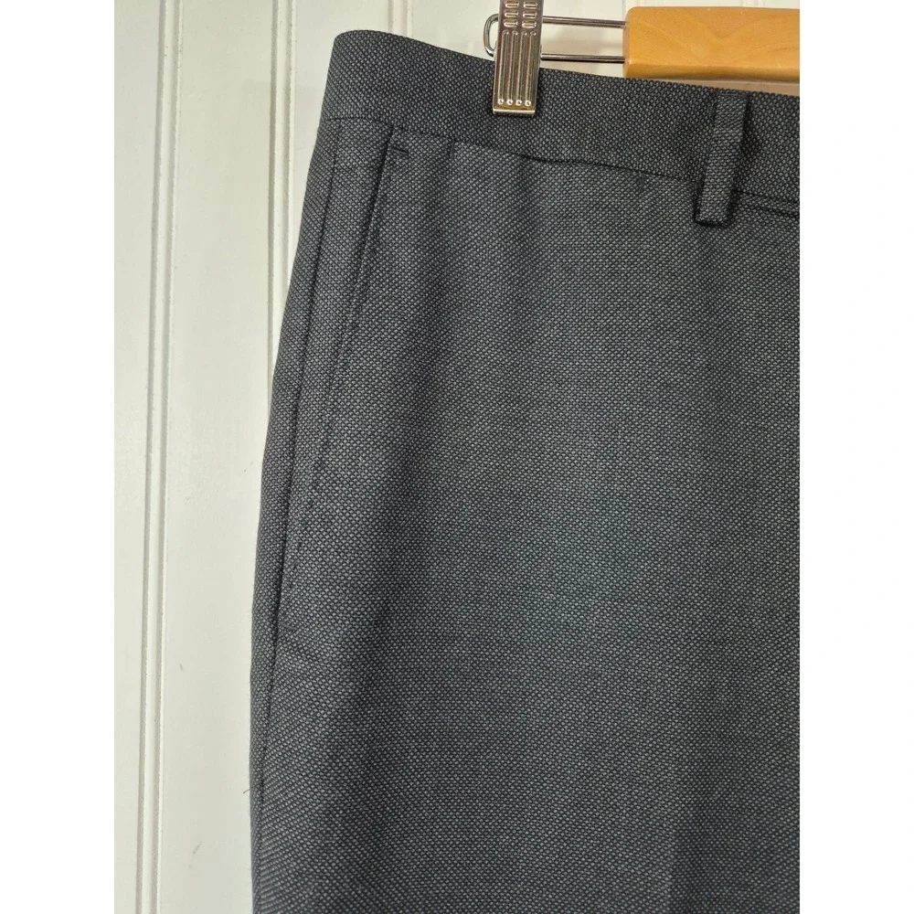Banana Republic Mens Slim Fit 100% Wool Dress Pants Charcoal Gray 39x32 Trousers